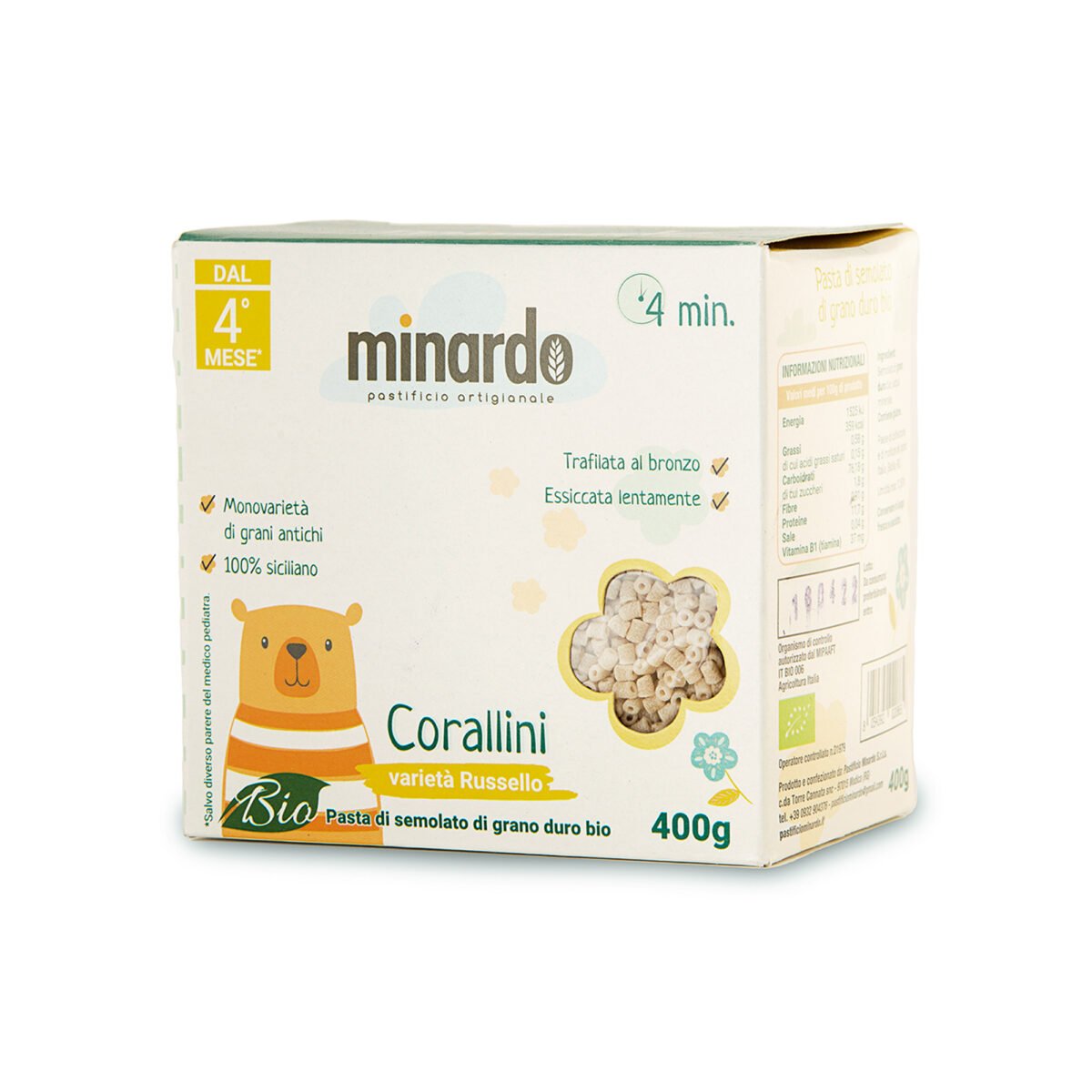 Corallini - Organic durum wheat semolina pasta - gr. 400