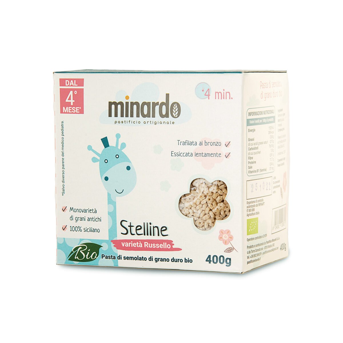 Stelline - Pastina di semolato di Grano duro Bio - gr. 400